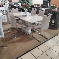 7pc Standard Height Dining Set 