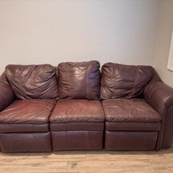 Leather Couch With Built In Recliners