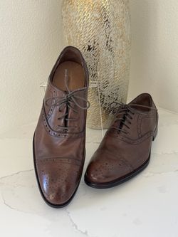 Men’s Shoes Size 12M Johnston & Murphy Brown Leather Oxford Dress Shoes  NEW