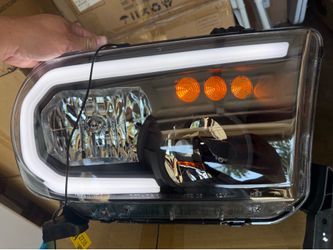 07-13 Toyota Tundra Black LED Switchback Strip Headlights