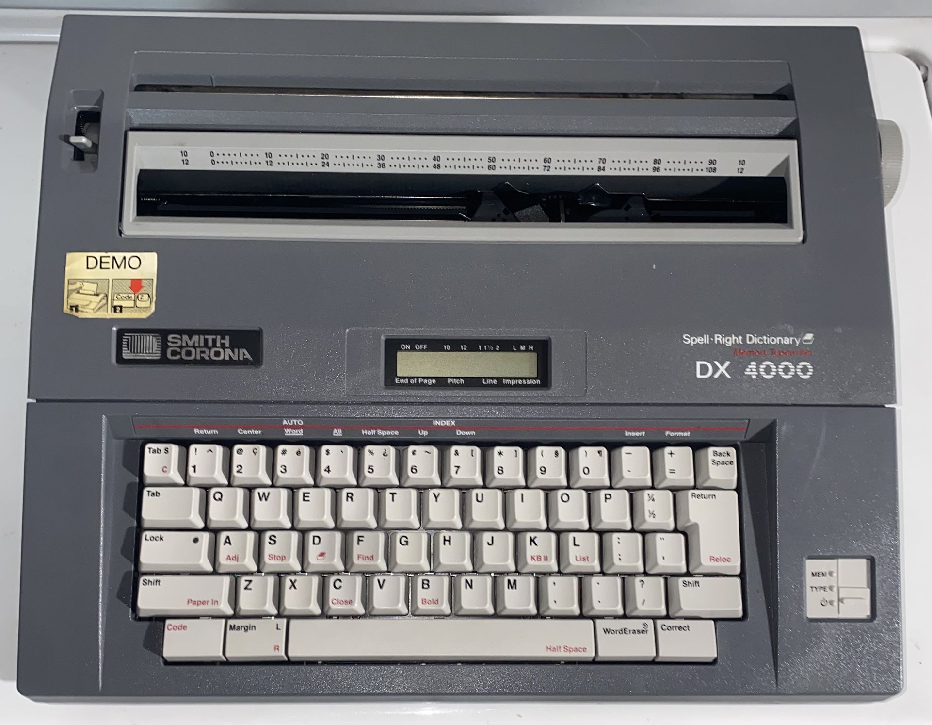 Smith Corona DX 4000 Electric Memory Spell Right Typewriter W/ Ink (TESTED) !