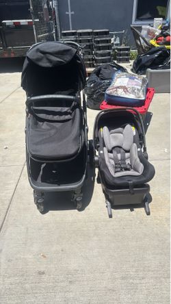 Nuna Aire & Mompush stroller