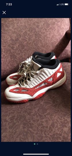 Jordan low IE white gym red 11s 