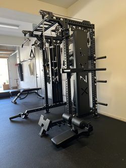 2in1 Pro Series - All in One Home Commercial Gym - Dual Cable Machine - Squat Rack - Bench Press - (Weights Fitness Exercise) 