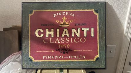 Vintage Chianti Classico 1978 Italian Wine Label Wall Art