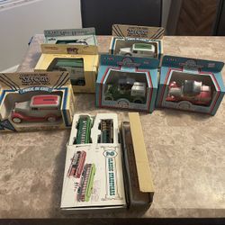 ERTL Diecast Cars Lot of 6 plus trains