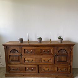 Solid Wood Vintage Buffet Table