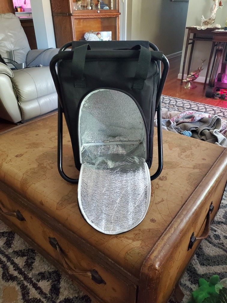 Folding Stool Cooler With Handles