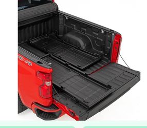 Rough Country Slide-Out Truck Bed Cargo Tray - Long Bed Organizer For 5'7"+ Beds, Heavy-Duty Polyethylene, UV-Protected, Easy Tailgate Access