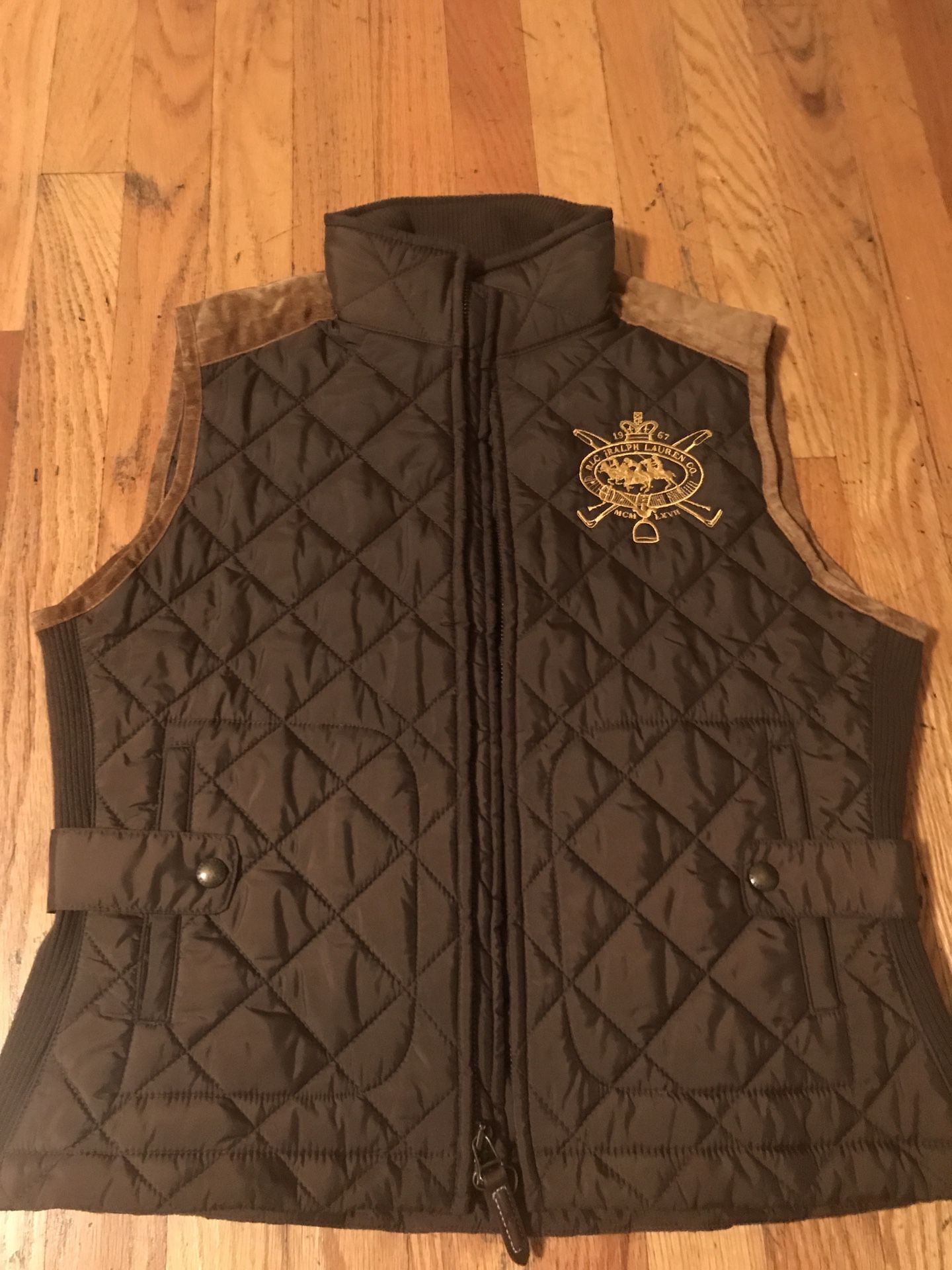 Brown quilted Ralph Lauren vest