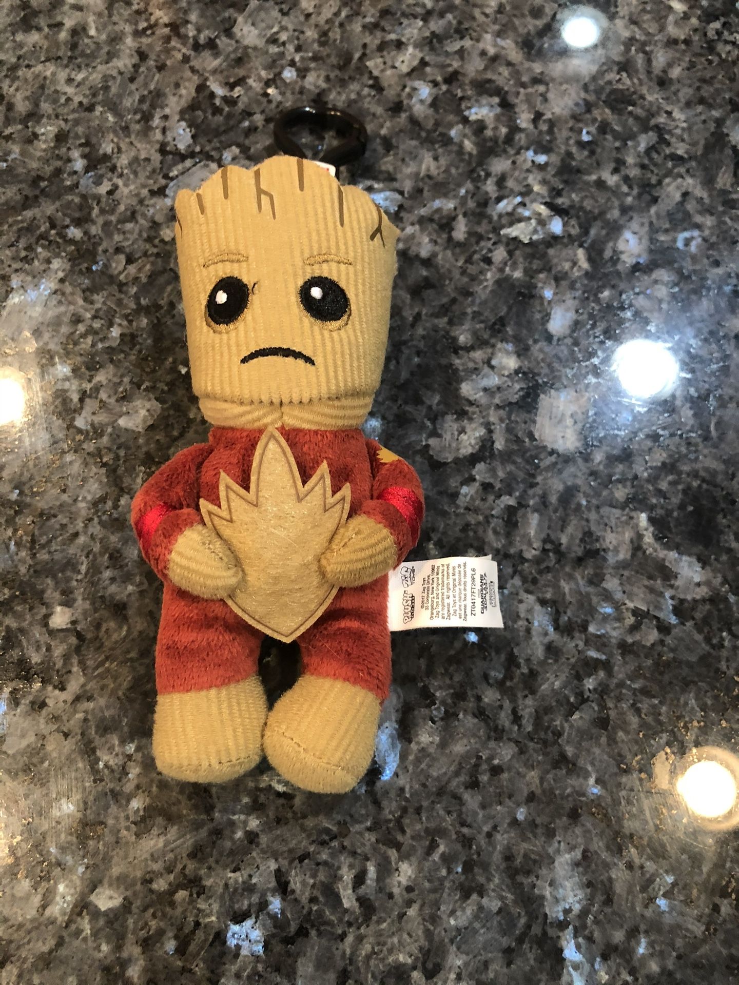 Collectible Disney Marvel Guardians Of The Galaxy Clip-On. Groot plush clip on size 5 inches tall. Brand new never used. Has been on display in a c