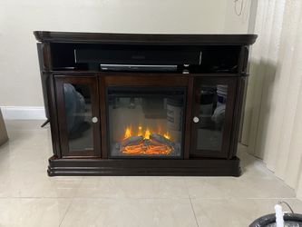 TV STAND WITH FIREPLACE