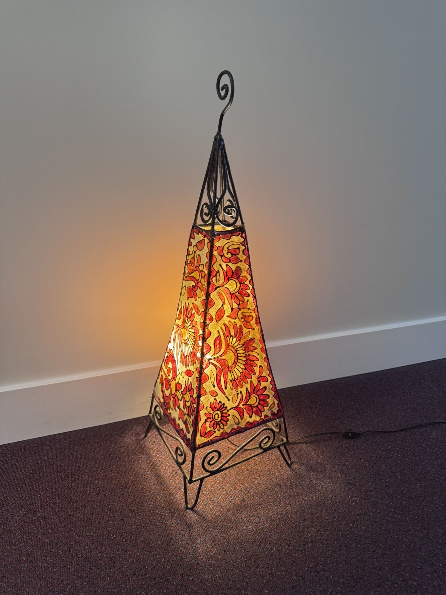 32” Henna Leather Decorative Lamp
