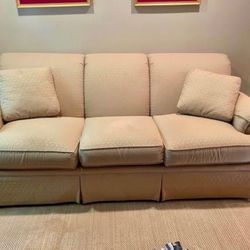 Beige Sofa With Cushions