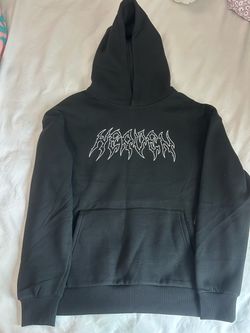 Black Graphic Pullover Hoodie