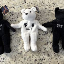 (3) WWF WWE Attitude Beanie Babies Bears Stone Cold Steve Austin 3:16 & Stable New with Tags   