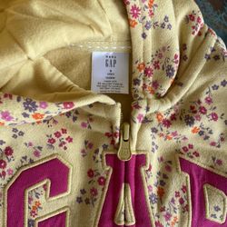 Gap Logo Print Zip Hoodie Size 5t