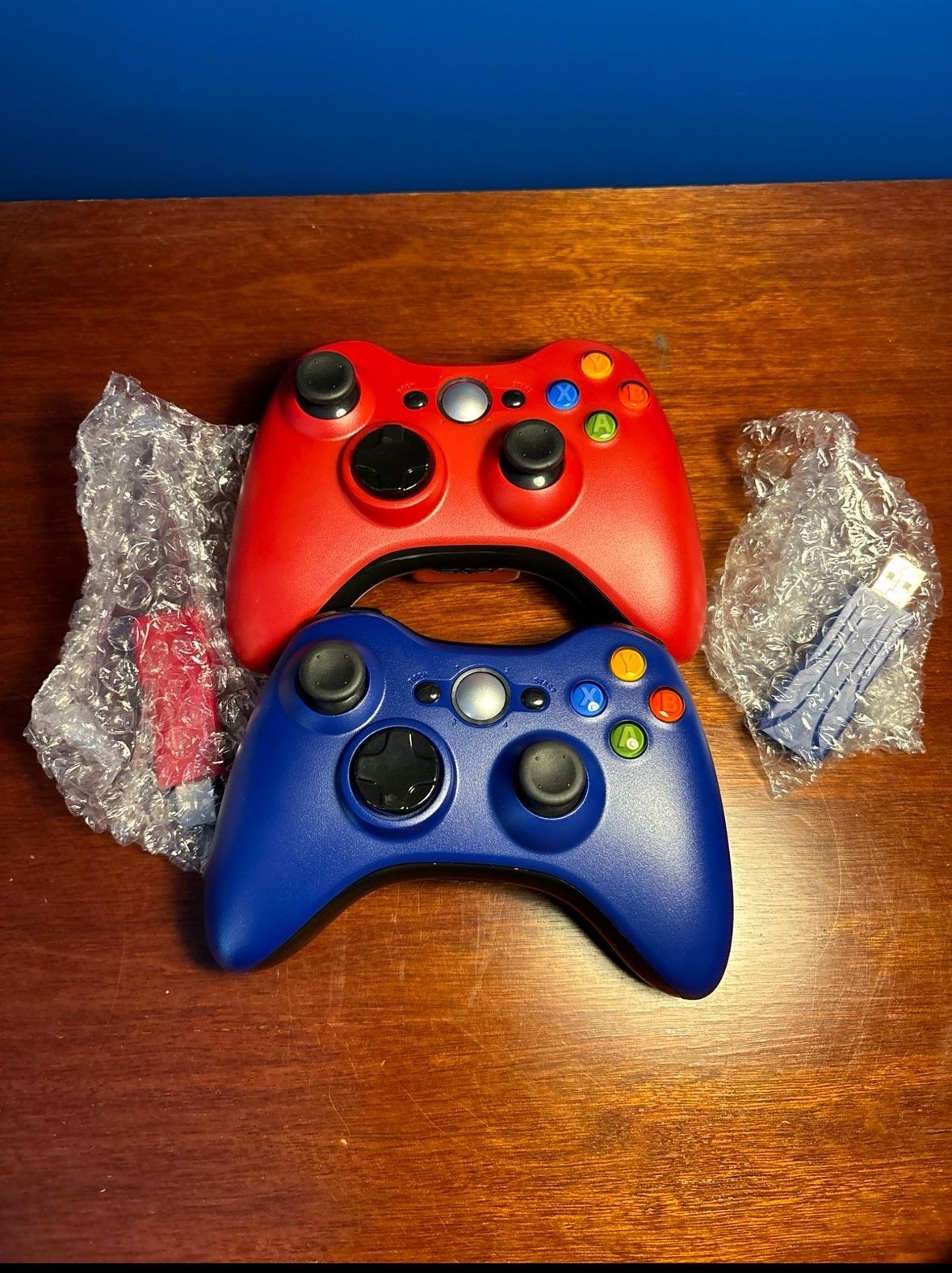 (2)Unbranded Third-Party Generic Black Xbox 360 Wireless Controller