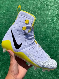 NIKE FORCE SAVAGE ELITE TD “WHITE / YELLOW” FOOTBALL CLEATS (Size 12, Men’s)