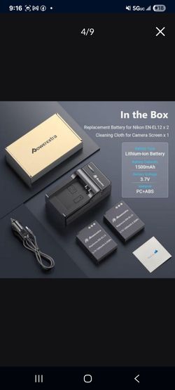 EN-EL12 Camera Battery – Compatible with Nikon (New)