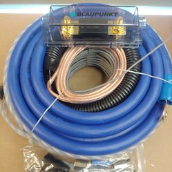 BLAUPUNKT 0 GAUGE CCA 5000W CAR AMPLIFIER INSTALL WIRE KIT ( BRAND NEW PRICE IS LOWEST INSTALL NOT AVAILABLE )