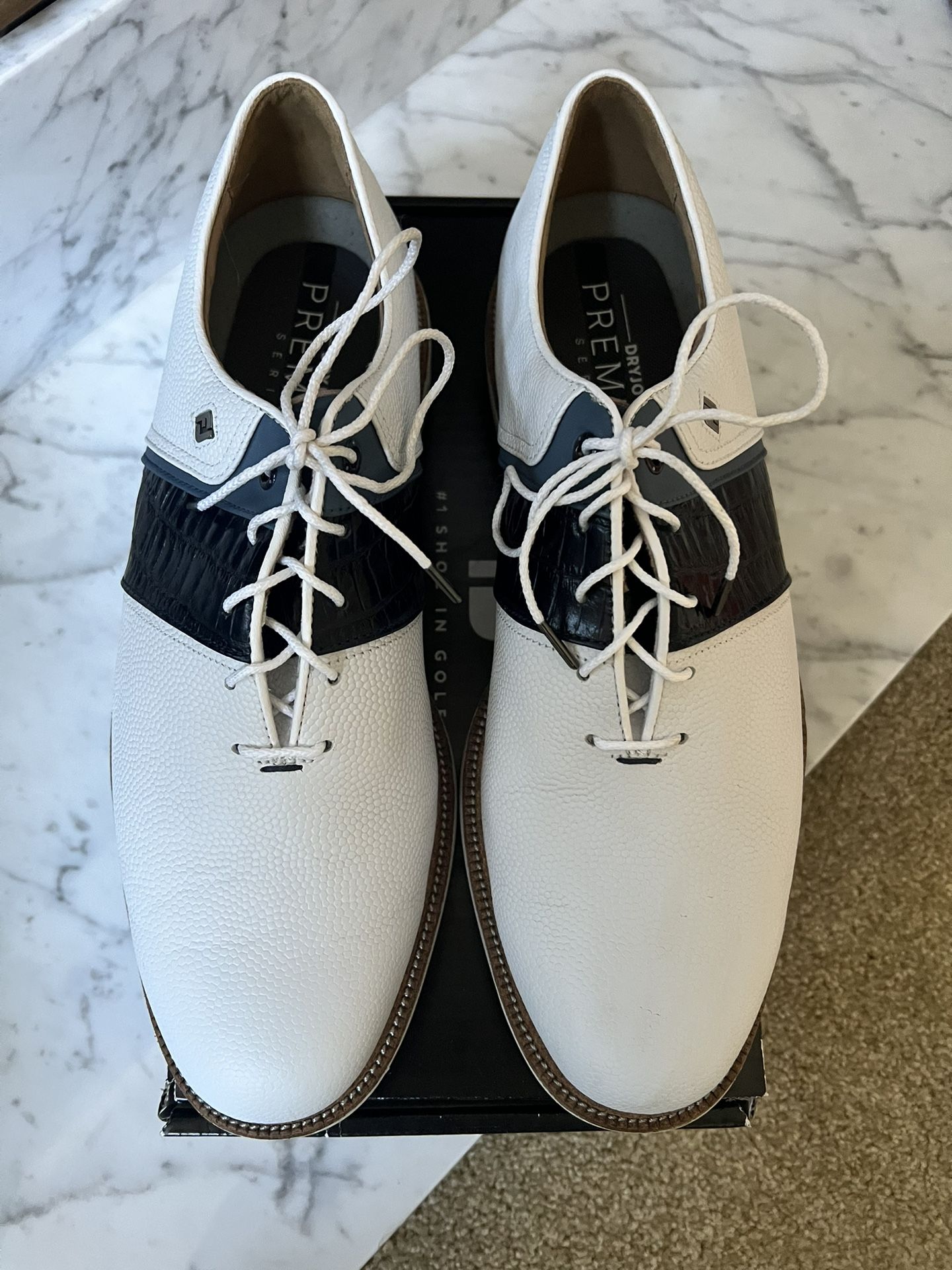FootJoy Premiere Series Packard White/Navy 12 Medium
