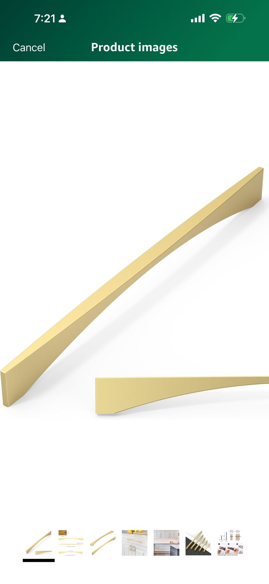 Amerdeco 10 Pack Brushed Gold Cabinet Pulls 10 Inch(254MM) Hole Centers Kitchen Cabinet Handles for Cabinets Cupboard Handles Drawer Pulls ZH0085