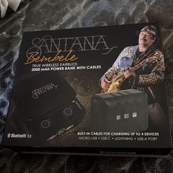 Carlos Santana Bembele Wireless Earbuds Built In Cables Charging Case