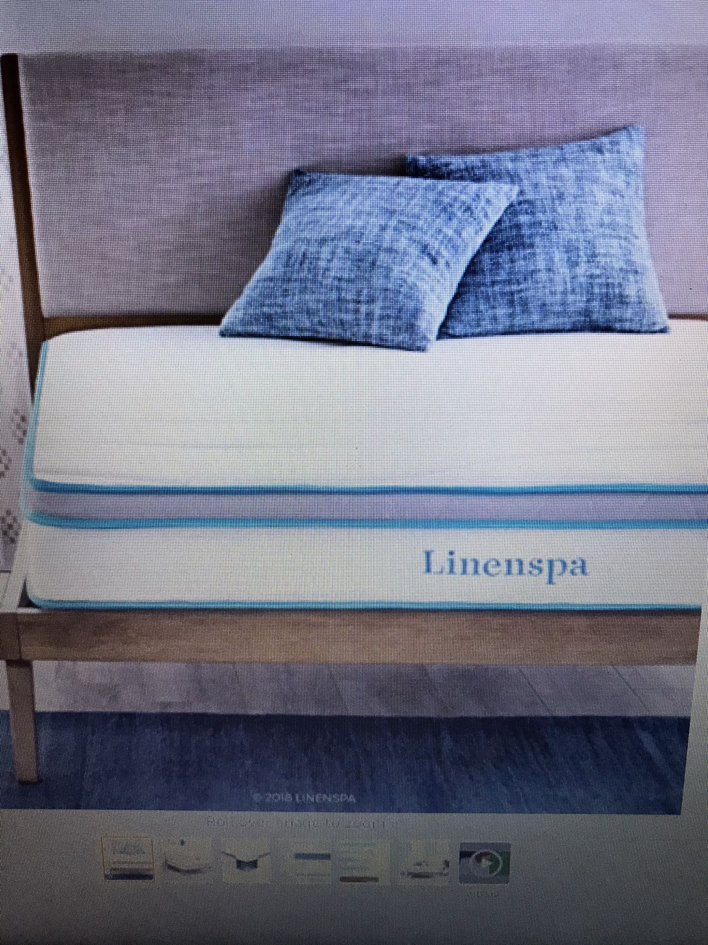 Linenspa memory foam/innerspring hybrid mattress (king)