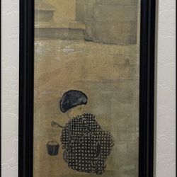 Framed Print Child Sand Paste By Pierre Bonnard 12.5 x 38 Inches PreOwned