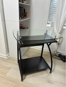 Glass Corner Desk