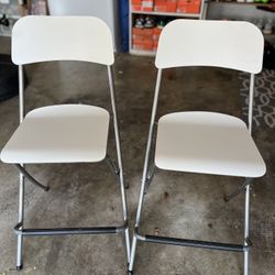 White Cafe Foldable Chairs