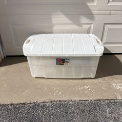 28.8 Gallon Jumbo Clear Storage Bin with Cut Out Handles | Storage Box | Storage Container