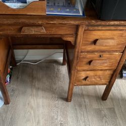 Vintage Solid Wood Kid’s Desk
