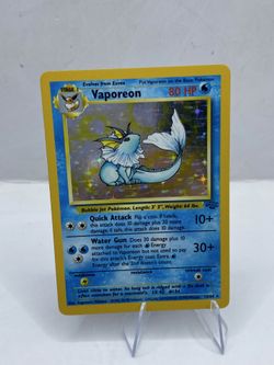 Pokémon TCG Vaporeon Jungle Holo Rare 12/64 English 1999 Unlimited