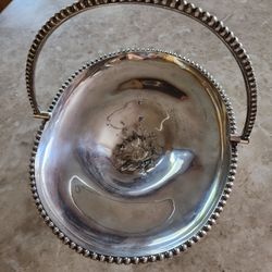 Antique Silver Plated Bridel Basket
