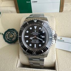 2017 Rolex Sea Dweller DeepSea 44mm 116660 Black Dial Ceramic Bezel Stainless Steel Oyster Full Set