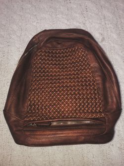 Brown braided backpack