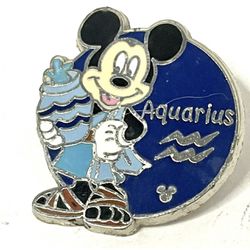 Disney Aquarius Zodiac Sign Hidden Mickey Pin