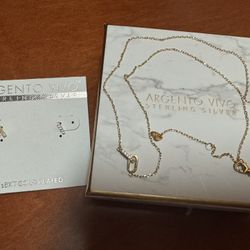 Argento Vivo Necklace And Earrings Set