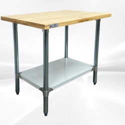 NSF Maple Wood Top Worktable 36W x 24D x34H ins WTSG-2436-M