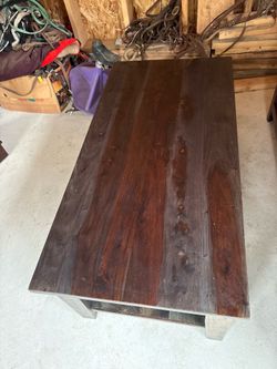 Wooden coffee table