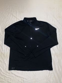 Nike Dri-FIT Element 1/4 Zip Running Pullover Long Sleeve Shirt "Black" - 2XL