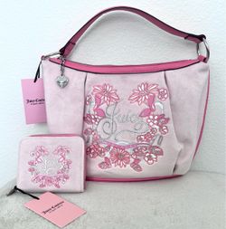 Juicy Couture Pink Hobo Bag with Wallet