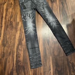 Amiri Appliqué  Grey Jeans  Size 32