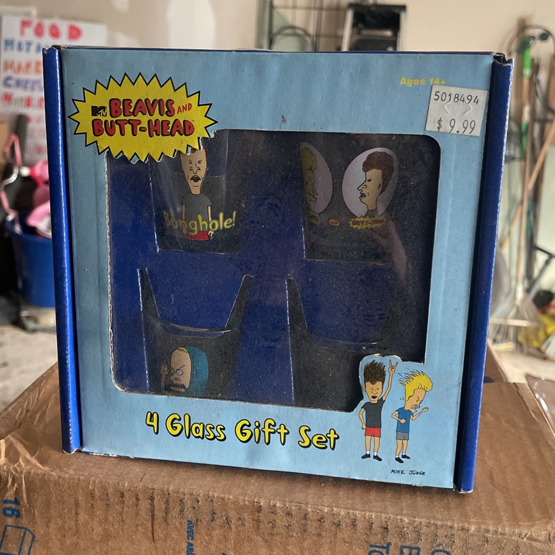 Bevis And Butthead Collectable Shot Glass Set 4pc