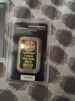 ARGOR HERAEUS GOLD 1 OZ BARS