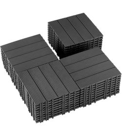 72 piece Dark Gray Interlocking Deck Tiles Set