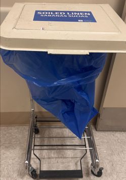 Linen Cart with Lid on Wheels