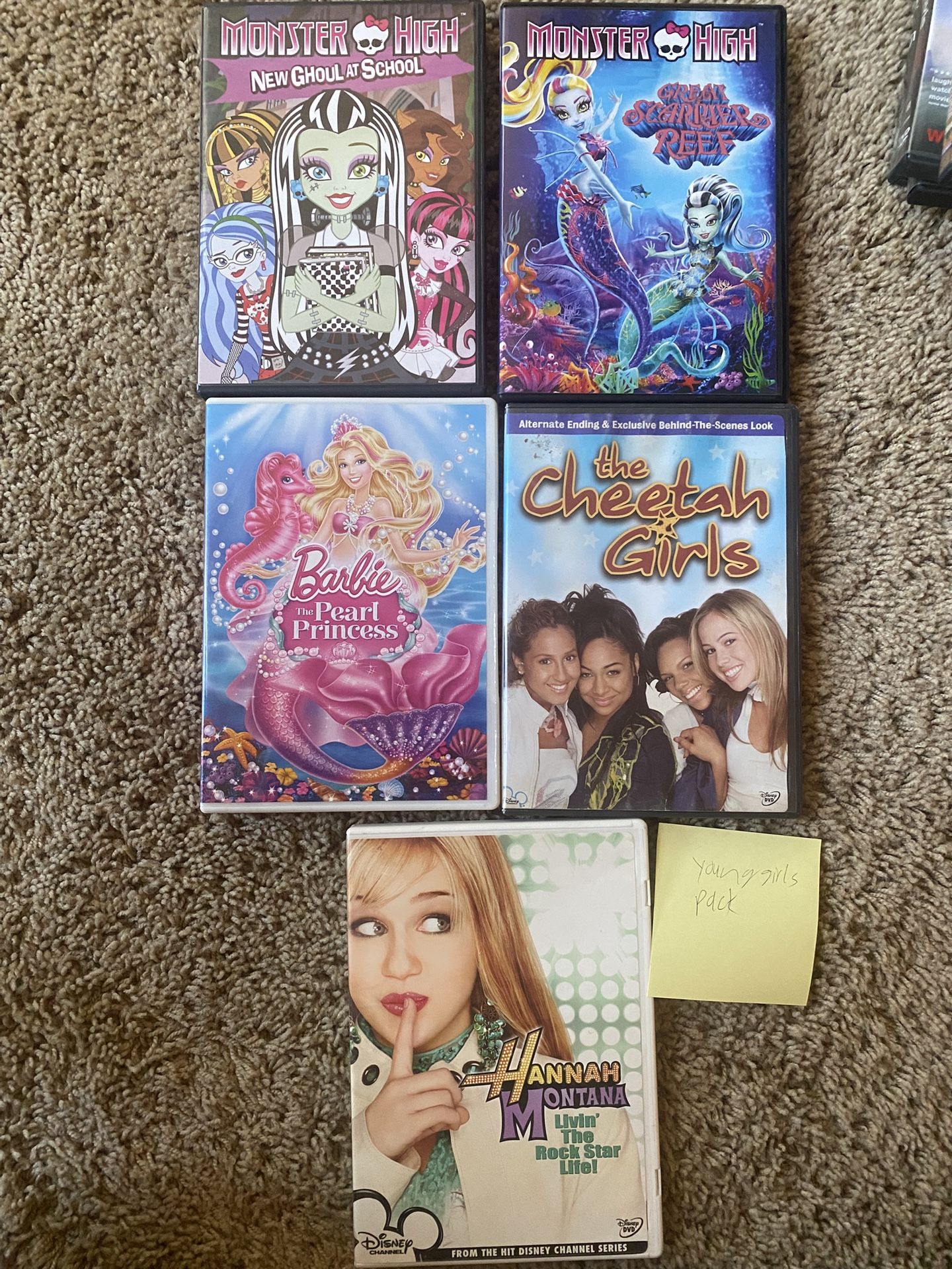 5 pack movies for young girls and kids for dvd